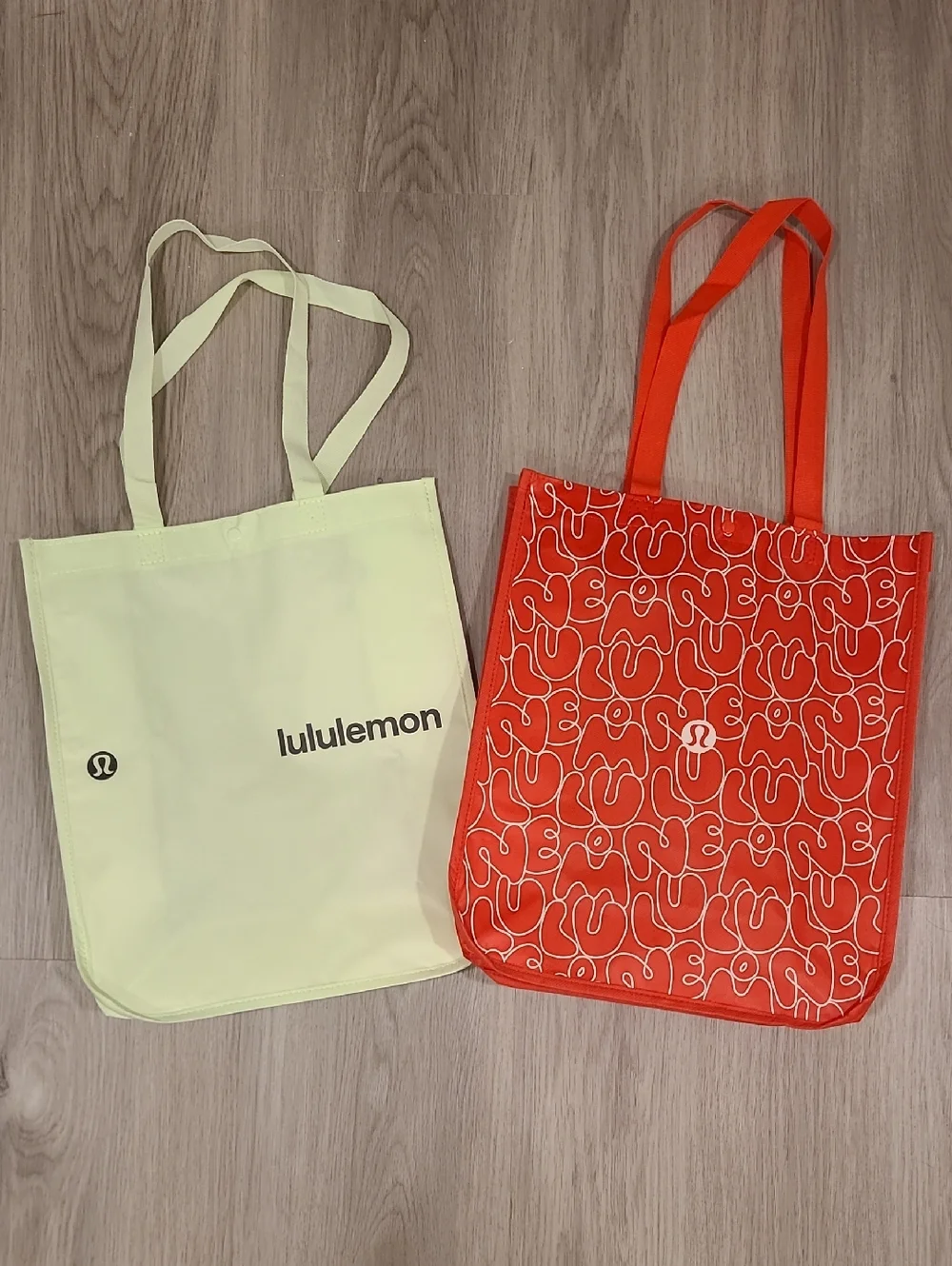 Lululemon Reusable Tote Bag Set Mint Green Red Bundle Big Logo Pilates Reusable Lululemon Reusable Tote Bag Set Mint Green Red Bundle Big Logo Pilates Reusable
